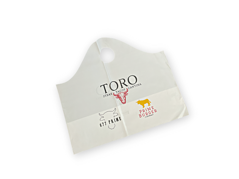 Photo of a flat econo wave plastic bag.