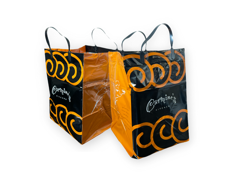 Plastic bags with clip loop handles